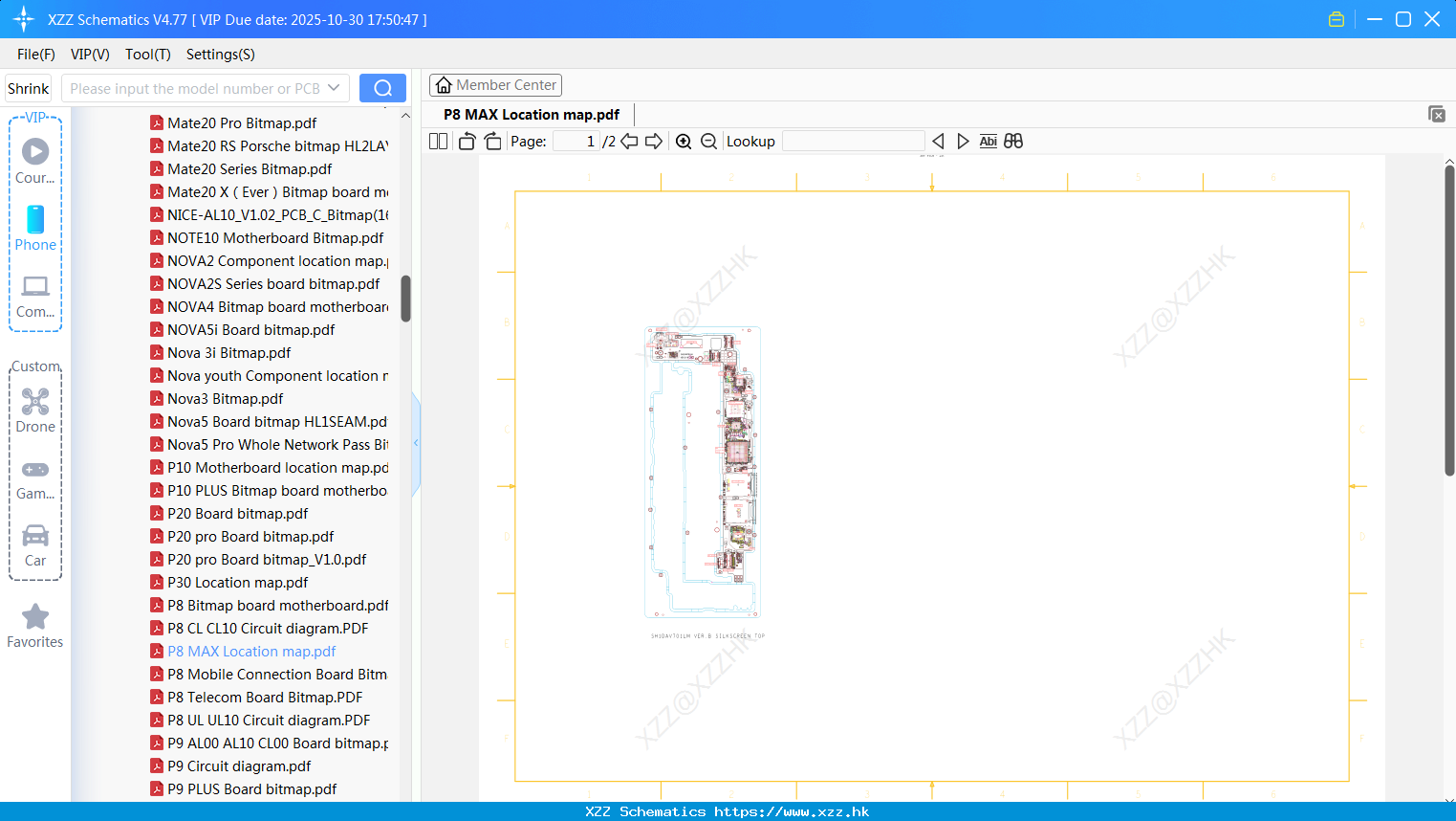 Huawei P8 MAX Location Map